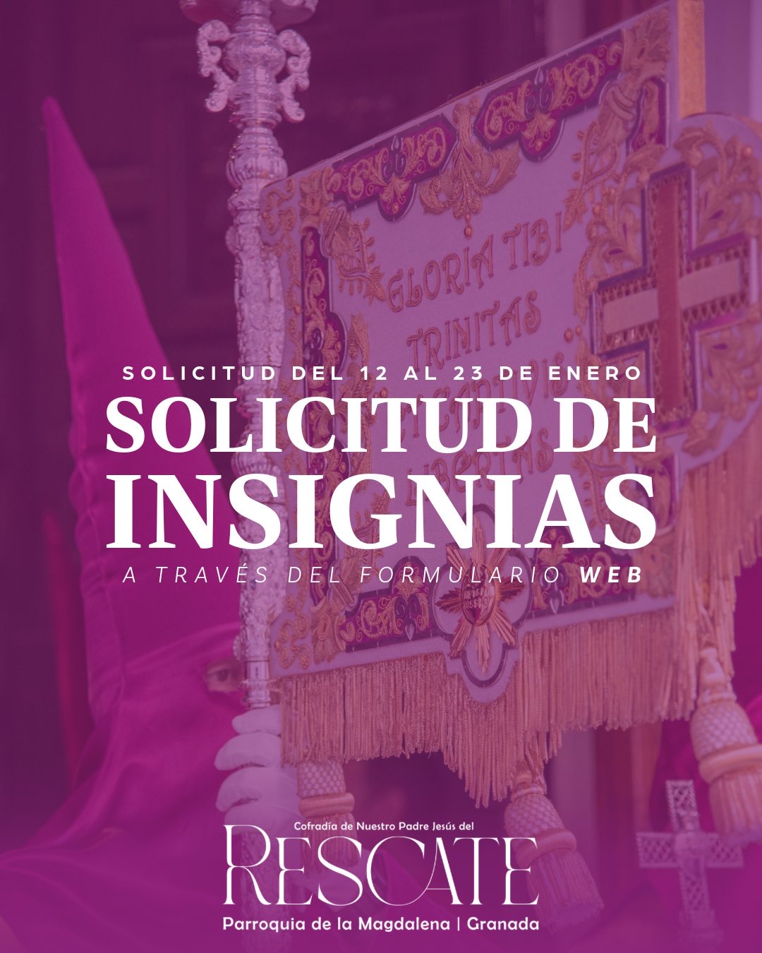 Solicitud de insignias y aguadores · Lunes Santo 2026